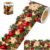 Christmas Bulletin Board Border, 59 Ft x 3 Inch Self Adhesive Poinsettia Garland Trim, Waterproof Scalloped Xmas Border Sticker for Classroom Chalkboard Window Door Wall Holiday Decor(1pcs)