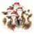 Christmas Cow Magnets – Festive Farmhouse Decor – Watercolor Animal Kitchen Accent – Refrigerator Cow Set – 2 Pack – 5″ Design – Sticks to Fridges, Lockers, Toolboxes & More – Made in USA – AQM29294