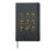 Christmas Elf Boy Dancing Holiday String Lights Party Hardcover Journal, Black