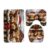 Christmas Highland Cow Bath Mat 3PCS Set,47.2Wx23.6H