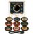 Christmas Mini Vinyl Record Player Music Box, NFC Magnetic Fridge Decor, with 9 Programmable Vinyl Records, Retro LED Turntable Display Gift for Christmas Birthday Lovers Desk Kitchen Decoration