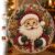 Christmas Pearl Art DIY Hanging Ornament Kit (Santa Claus-b, 8x8in)