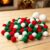 Christmas Pom Poms Balls,Red Green White Xmas Fuzzy Pom Balls for Winter Holiday 2027 New Year Eve Party Decorations Supplies