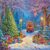 Christmas Puzzle 500 Pieces for Adults Fine Flash Craftsmanship Beautiful Scenery Christmas Trees Jigsaw Puzzles with Letters On The Back for Family and Friends-19.7inch*19.7inch