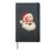 Christmas Santa Hardcover Journal, Black