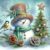 Christmas Snowman Stamped Cross Stitch Kits – Christmas Tree Counted Cross Stitch Kits for Beginners Adults 11CT Needlepoint Cross-Stitch Patterns Dimensions Needlecrafts Embroidery Kits Arts Crafts
