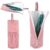 Chsoejuf Hot Iron Holder, Heat Resistant Mat, Curling Iron Travel Bag(Pink)