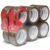 CHUANGSEED 12-Pack Brown Packing Tape with 2 Dispenser, 2.4 Mil 1.88 Inch x 60 Yards, Total 720yds, 12 Refills Rolls Packaging Tape for Moving, Shipping and Storage