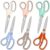 Chumia 24 Pack Scissors Bulk with OPP Bag and Scissor Tip Cover, Sewing Craft Scissors 8” Multipurpose Heavy Duty Sharp Scissor Stainless Steel Shear for Office Home Right/Left Handle (Morandi)