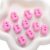 Chunky Large Letter Beads for Paracord Beads Acrylic Colorful Bubble Big Alphabet Bead Large Hole Chunky Letter Bead for Keychains Bag Charm Kit Aperture（5mm） (10, Pink, B)