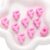Chunky Large Letter Beads for Paracord Beads Acrylic Colorful Bubble Big Alphabet Bead Large Hole Chunky Letter Bead for Keychains Bag Charm Kit Aperture（5mm） (10, Pink, F)
