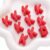 Chunky Large Letter Beads for Paracord Beads Acrylic Colorful Bubble Big Alphabet Bead Large Hole Chunky Letter Bead for Keychains Bag Charm Kit Aperture（5mm） (10, Red, K)