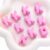Chunky Large Letter Beads for Paracord Beads Acrylic Colorful Bubble Big Alphabet Bead Large Hole Chunky Letter Bead for Keychains Bag Charm Kit Aperture（5mm） (10, Pink, K)