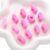 Chunky Large Letter Beads for Paracord Beads Acrylic Colorful Bubble Big Alphabet Bead Large Hole Chunky Letter Bead for Keychains Bag Charm Kit Aperture（5mm） (10, Pink, I)