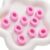 Chunky Large Letter Beads for Paracord Beads Acrylic Colorful Bubble Big Alphabet Bead Large Hole Chunky Letter Bead for Keychains Bag Charm Kit Aperture（5mm） (10, Pink, O)