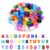 Chunky Letter & Number Beads Set, Big Hole Acrylic Alphabet Charms