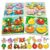 Chunky Wooden Puzzles for Toddlers 1-3: 4 PCS Farm Animals Peg Puzzles Toys