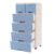 Chynalys 5 Layer Plastic Dressers with Drawers for Toys, 6 Drawers Plastic Drawer Storage Organizer, Storage Cabinet with Wheels and Locks, Movable Organizer Chest Closets, 40 * 19.7 * 13.8in