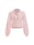CIDER Women Knit Cardigan Floral Embroidered Bow Tie Neck Button Front Cute Fall Sweater Pink