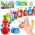 Cieex Toddler Toys Farm Animal Train for 1-3 Years Old, Counting Matching Sorting Montessori Learning Toy with 10 Finger Puppets, 10 Number Barns for Boys Girls, Educational Christmas Birthday Gift