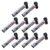 CIMAXIC 10pcs Jumbo Size Permanent Black Markers with Thick Chisel Tip