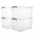 Citylife 69 QT Plastic Storage Bins with Latching Lids Stackable Storage Containers for Organizing Large Clear Storage Box for Garage, Closet, Kitchen, 4 Packs