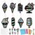 CJiangpo 24 Sets Summer Ice Cream Suncatcher Paper Craft Kits, DIY Stained Glass Effect Window Ornament Rainbow Tissue Paper Art Craft for Kids Classroom Activities Supplies Summer Party Decor Favor