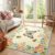 CJXYBMY 5×7 Insect Rug,Blue Washable Rug