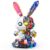 Ckiruv Mechanical Bunny Building Set with Lights（1377PCS） Cyberpunk Rabbit Model Kit, Robotics Animal Collection Building Blocks with Display Stand, Creative Home Office Decor Gift for Teens & Adults