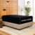 Clara Clark Stay Fitted Single Sheet, Fitted Sheet ONLY! Stay Fit on Mattress with Elastic Straps at Corners, Deep Pocket Fitted Sheet, Fits 18 to 24 Inch Mattress, King – Black