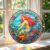 Classic Art Texture Acrylic Jigsaw Puzzle Suncatcher, 7.4 in Decor Puzzle