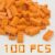 Classic Building Brick 2×4 100 Pieces, Compatible with Lego 3001 Bulk Block Set, Creative Building Toy DIY, Suitable for Boys Girls and Teenagers Aged 6+ (Orange)