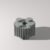 Classic Building Brick Bulk, Round 2×2 with Axle Hole and Grille/Fluted Profile, 60 Piece, Compatible with Lego Parts and Pieces:(Color:Light Gray)