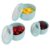 Classic Cuisine Bowls with Lids, Teal, Set of 3, 7”/5.5”/4.25”