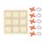 Classic Wooden Tic Tac Toe Game – Portable XOXO Board Game for Family Fun & Travel(Orange)