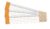 Classroom Adhesive Desk Name Plates with Alphabet, Number Line 1–120 & Handwriting Guide | Student Desk Name Tags for K-8 Classrooms | Laminated Learning Reference | 1 Pack (30 ct) | (Orange)