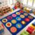 Classroom Fruit Carpets Playmat Rugs 6×9 ft 15 Seats Kids Classroom Circle Time Educational Learning Area Rugs Colorful Fruit Children’s Seating Nursery Play Mat for Preschool Elementary Kindergarten