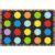 Classroom Rug – 5 x7 6 Playful Rainbow Circle Time Preschool Classroom Carpet, Non-Slip & No-Trip Edges, Vibrant Colors for Kids Playroom Floor Mat