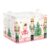 Clastyle Large Nutcracker Decor Basket Collapsible Diamond Plaid Christmas Tree Gift Basket Rectangle Book Clothes Toy Xmas Bin, Pink Ballet Girl, 40x30x30 cm
