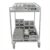 CLBDRESS 2 Tier Service Cart Foldable 660lbs with Wheels and Handle