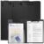 CLcsfwk Clipboard Folder, A4 Folding Clip Board with Pocket, 2 Pack Black