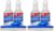 Clean-eez Grout Cleaner 4 Pack with Stand-Up Brush Attachment – Stain Remover Heavy-Duty Scrubber – Bathroom Shower Ceramic Porcelain Tile & Grout Only – Easy Control Flip Top Cap – 32 oz.