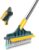 Cleaning Brush with Wiper Tiles Cleaning Brush Floor Scrub Bathroom Brush with Long Handle 120° Rotate 2 in 1 Bathroom Floor Cleaning Home Kitchen Pack of 3