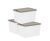 Clear 144 Qt. Plastic Storage Bin with Buckles (3-Pack) BD43834