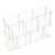 Clear 3-Tier Organizer Bookcase 11.8”D X 47.2”W X 24.6”H