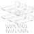 Clear Acrylic Floating Shoe Shelves, Wall Mount Shoe Shelves, Invisible Sneaker Display Shelves, 7.9 in x 3 in x 1.6 in, 20 x 7.6 x 4 cm, Easy to Clean, Sturdy L Shape Platform for Sneaker Wall