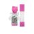 ClearBags Pink Solid Bands Printed Cello Gusset Bags Heat Sealable Food Safe Clear Center 2 5/8 x 1 7/8 x 10 3/4 Inches 1.6 Mil 100 Pack G2PK