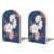 Clear Blue Spring Breeze Wooden Bookends for Shelves 1 Pair