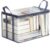 Clear Book Storage Bag with Handles, Waterproof Zippered Organizers