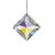 Clear Crystal Material Prism Suncatcher, 68mm Square Ornament for Window Hanging, Refracts Sunlight (1 PC)